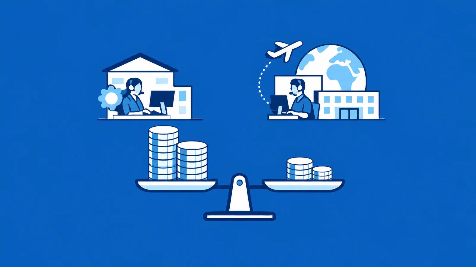 Kostenvergleich zwischen internem Kundenservice und Outsourcing